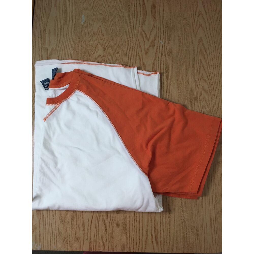 B30 New Mens Bundle of 2 T-shirts Off-White/Burnt Orange Size XL Cotton Soft